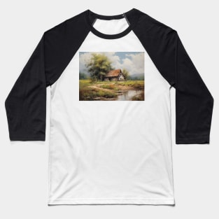 Old House by a Pond Baseball T-Shirt